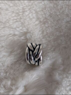 Pandora Silver Braided Charm Spacer